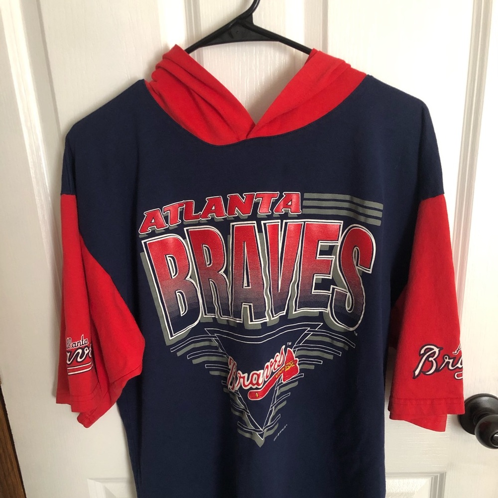 RARE 1991 Atlanta Braves Hooded T-Shirt